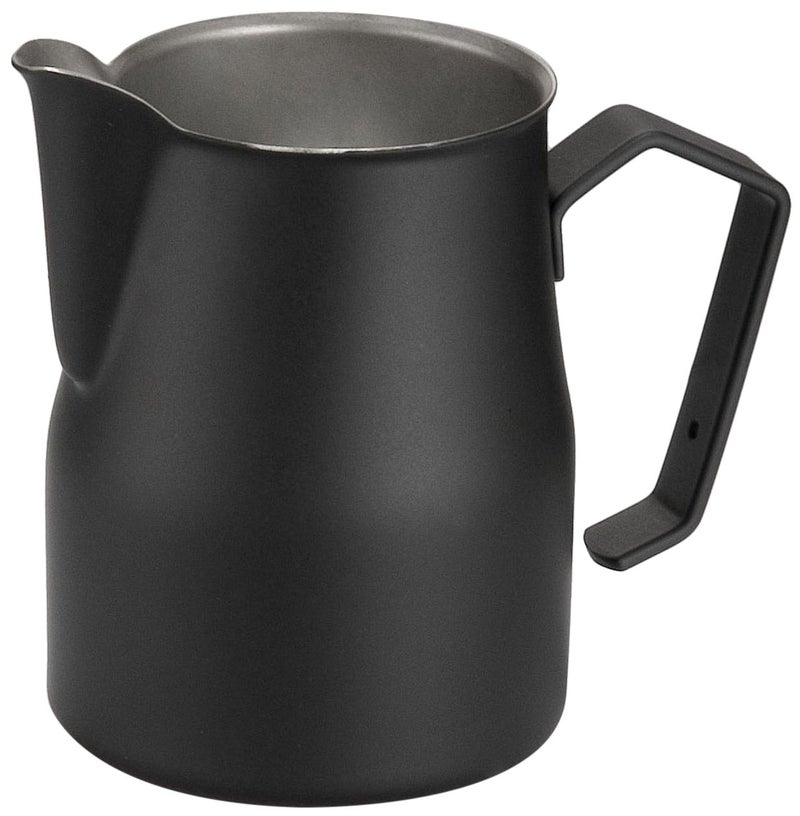 Motta Stainless Steel Professional Milk Pitcher/Jugs, 17 Fluid Ounce, Black - Image 1